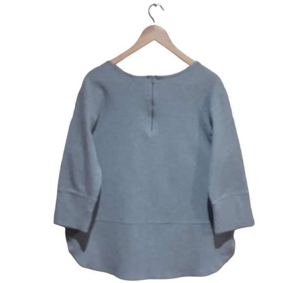 Merona Women's Sweater Gray 3/4 Sleeve Fleece Rounded Hem Size XXL - Picture 2 of 5